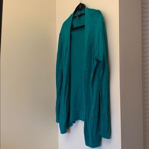 GAP green blue open front cardigan